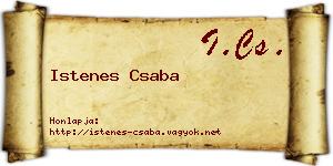 Istenes Csaba névjegykártya