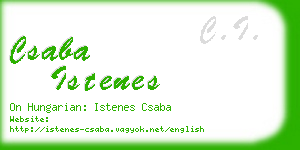 csaba istenes business card